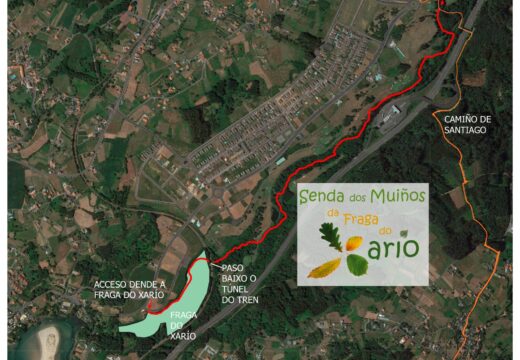 O concello de Miño conecta A Fraga do Xarío co Camiño de Santiago a través dunha senda fluvial de 2 quilómetros